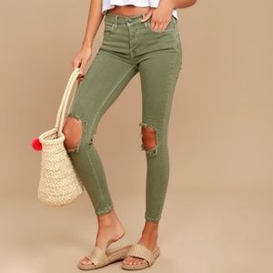 NWT Free People High Rise Busted Skinny Jeans
